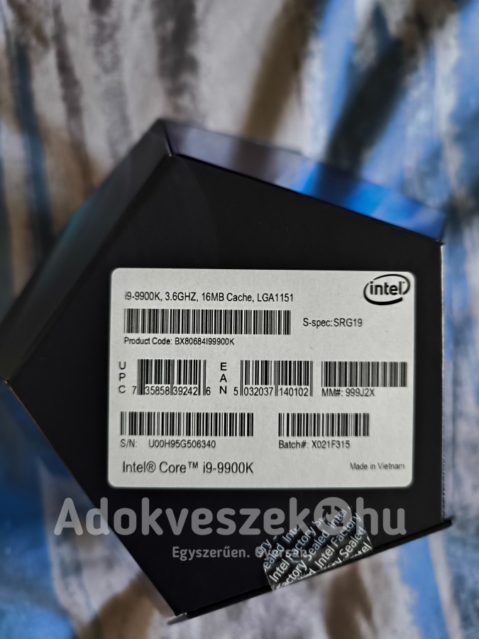 Intel Core i9-9900K processzor